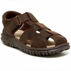 Stride Rite Angler Leather Fisherman’s Sandal, Velcro closure, Toddler size 8